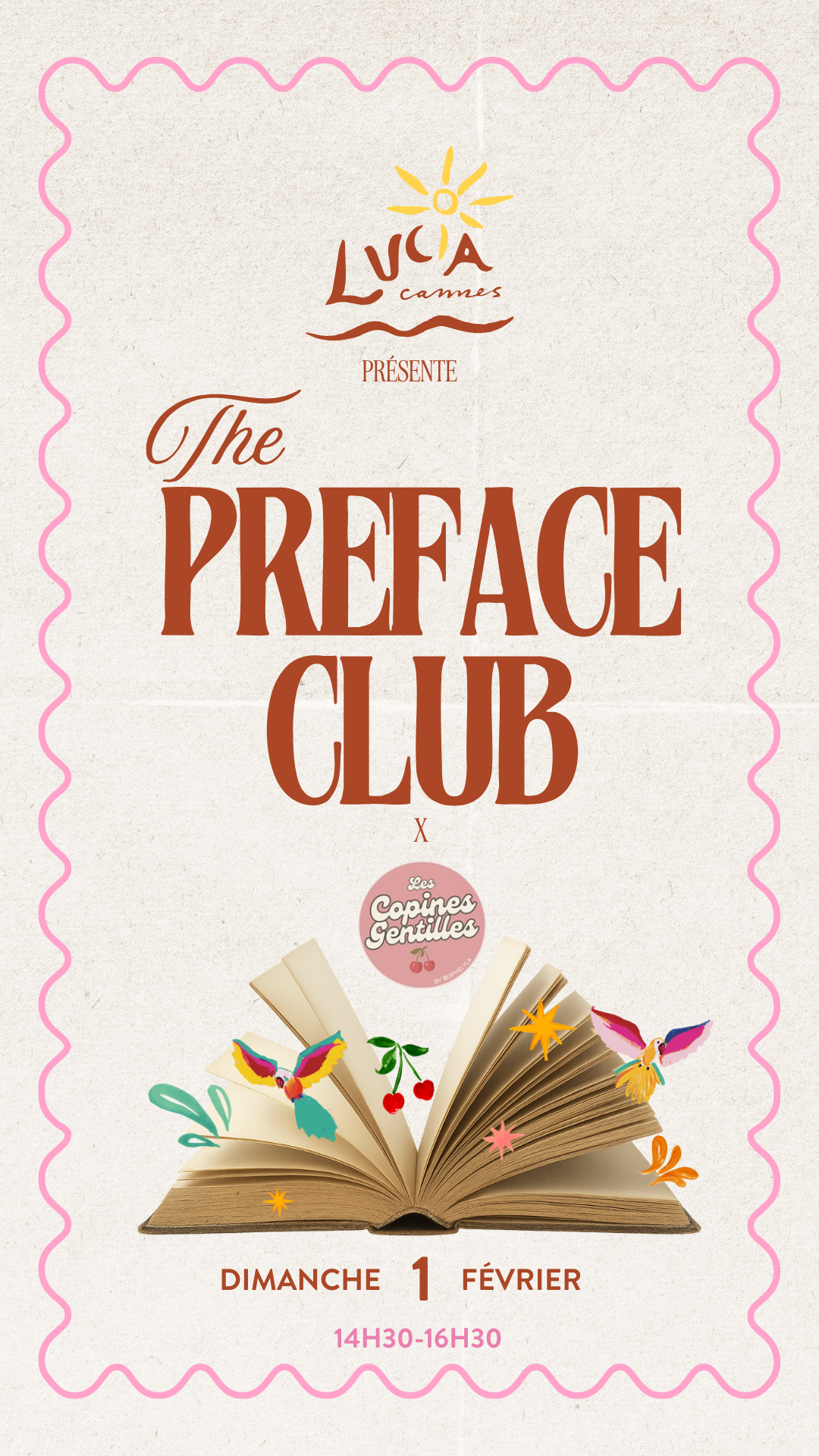 01.02.26-Bookclub Cannes- 35€ ( 15€ d'acompte)