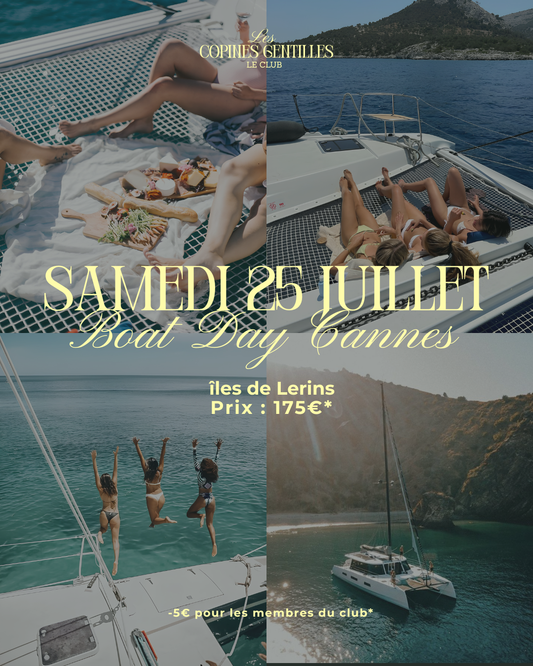 SAMEDI 25 JUILLET- JOURNÉE CATAMARAN CANNES 175€