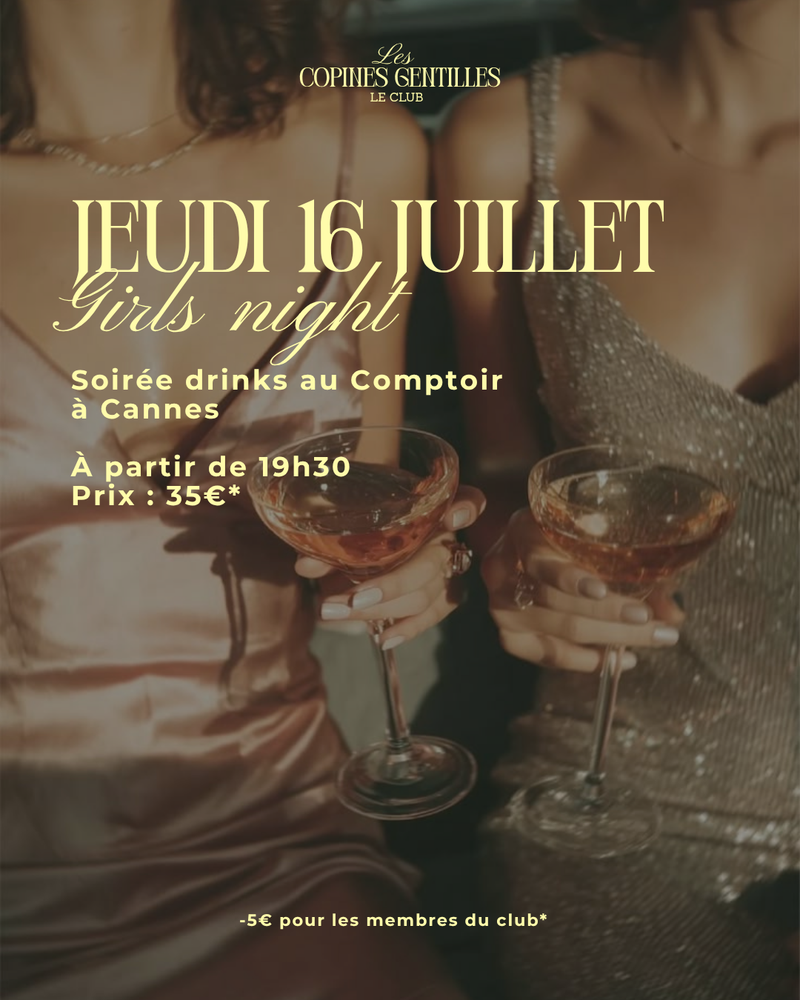 JEUDI 16 JUILLET- DRINKS À CANNES 35€