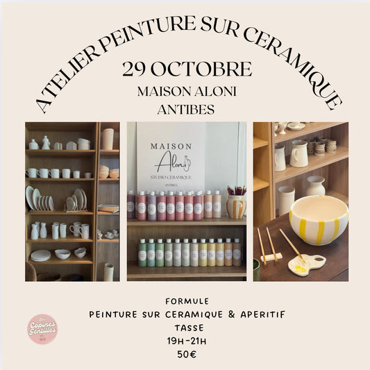 29.10.25-Atelier peinture sur ceramique & rencontres antibes 50€