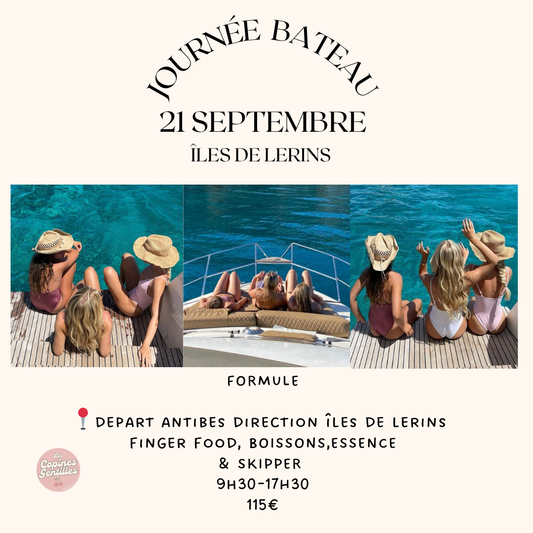 21.09.25-Journée bateau îles de lerins-115€ (43€ d'acompte)