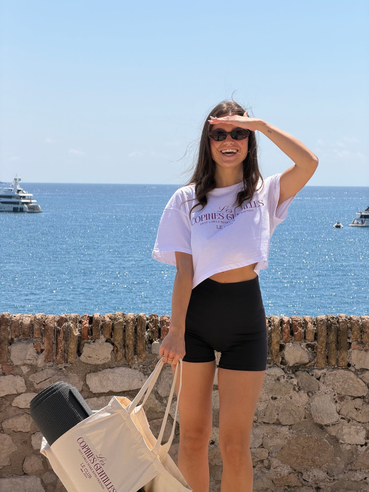 Crop Top « Les Copines Gentilles » - Blanc
