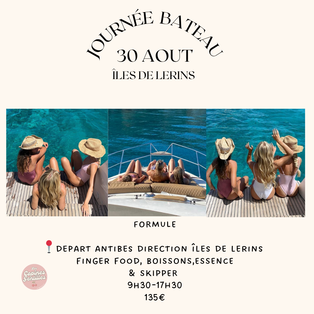 30.08.25.Journée bateau îles de lerins-135€ (44€ d'acompte)