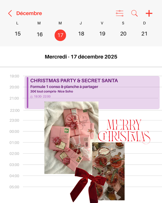 17.12.25 Christmas & Secret Santa party- Nice 30€ ( 15€ d'acompte & 15€ sur place)